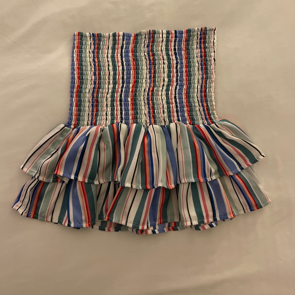 MULTI COLORED FRILL SKIRT